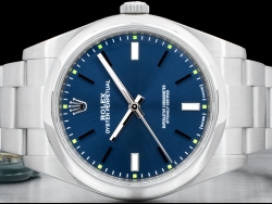 Rolex Oyster Perpetual 39 Blu Oyster Blue Jeans Dial-Rolex Guarantee 114300